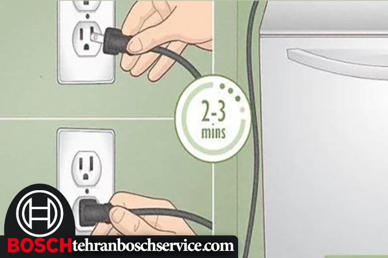 ریست ماشین ظرفشویی bosch با قطع جریان برق 